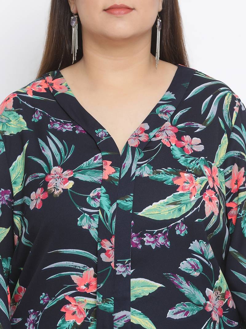 Floral Mania Plus Size Women Top