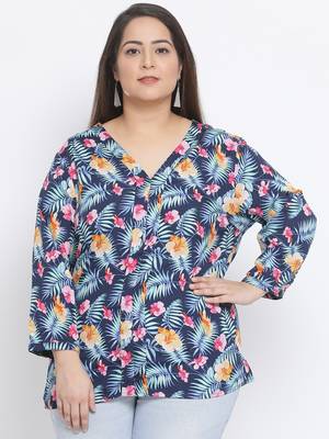 Floral Eternity Plus Size Women Top 1