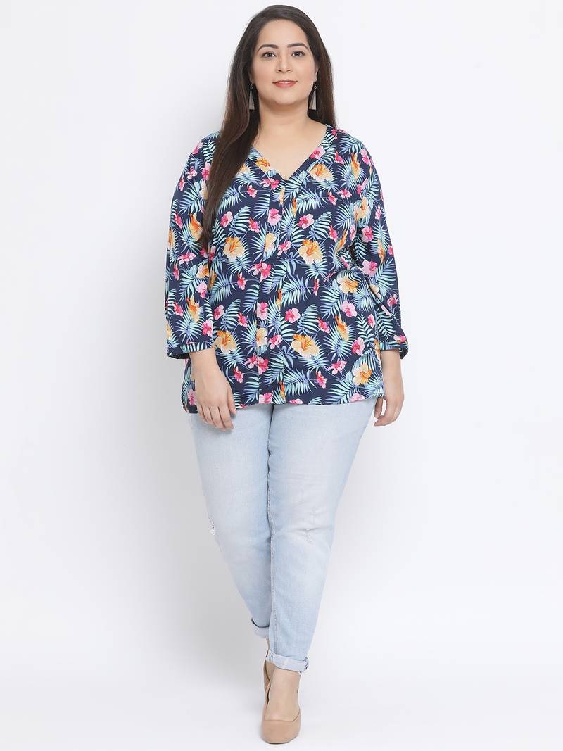 Floral Eternity Plus Size Women Top