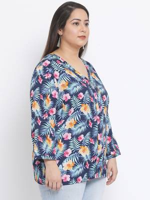 Floral Eternity Plus Size Women Top 3