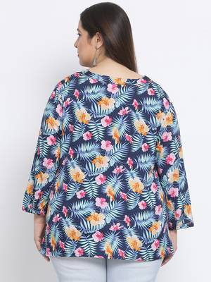 Floral Eternity Plus Size Women Top 4