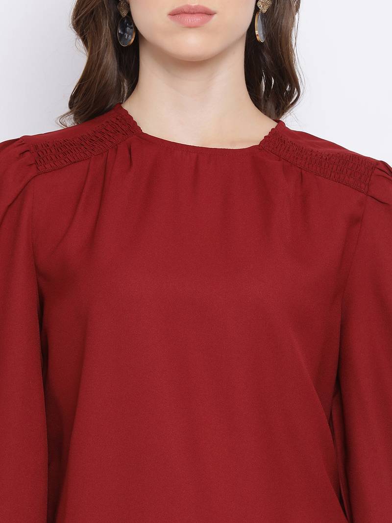 Maroon Jungle Women Top