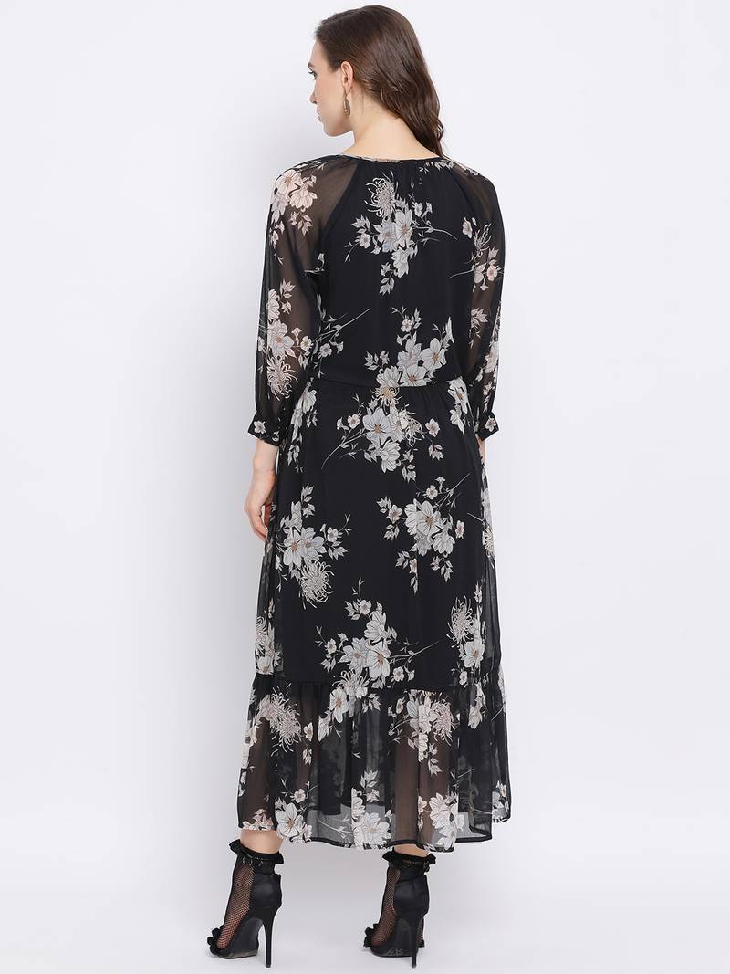 Floral Bertha Maxi Women Dress