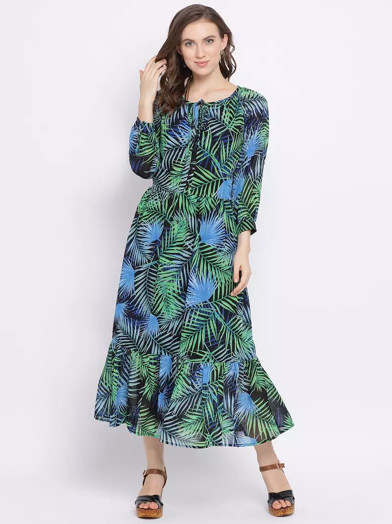Tropical Memory Maxi Women Dress