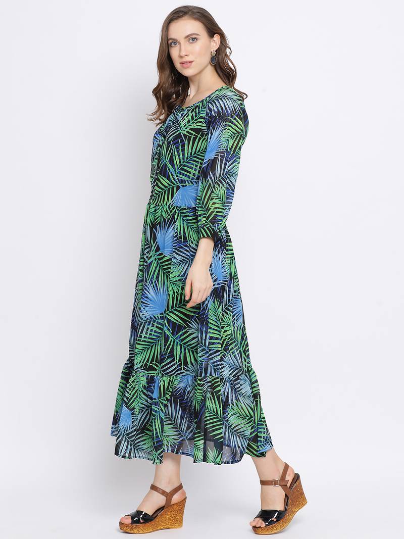 Tropical Memory Maxi Women Dress