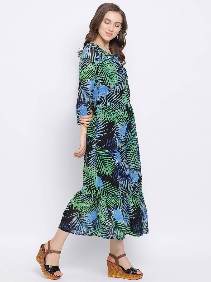 Tropical Memory Maxi Women Dress