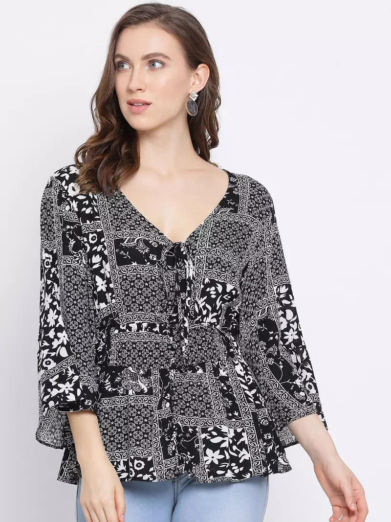 Graphic Pyramid Women Top