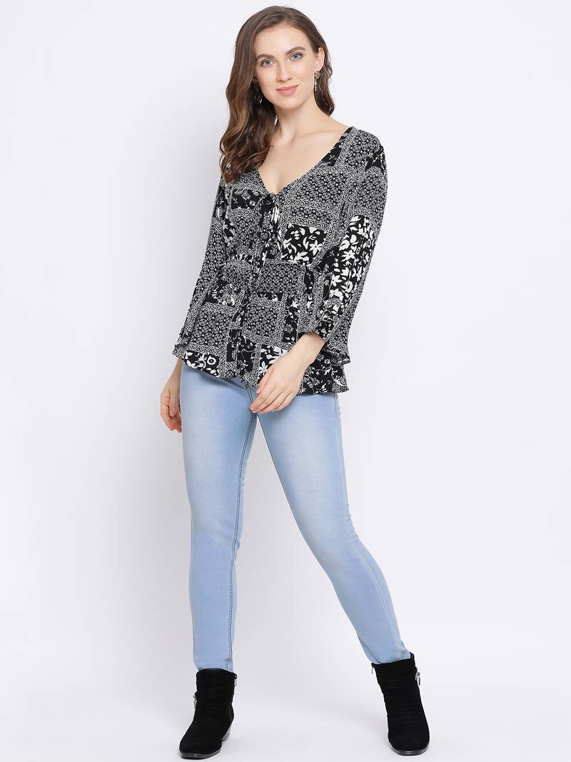 Graphic Pyramid Women Top