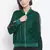 Green Curtain Side Detail Women Jacket