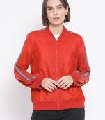 Orange Nintenduo Side Detail Women Jacket