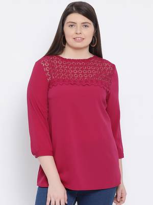 Fuschia Laura Stylized Plus Size Women Top 1