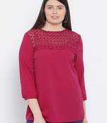 Fuschia Laura Stylized Plus Size Women Top