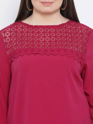 Fuschia Laura Stylized Plus Size Women Top 5
