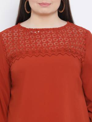 Rust Donna Dawn Stylized Plus Size Women Top 5