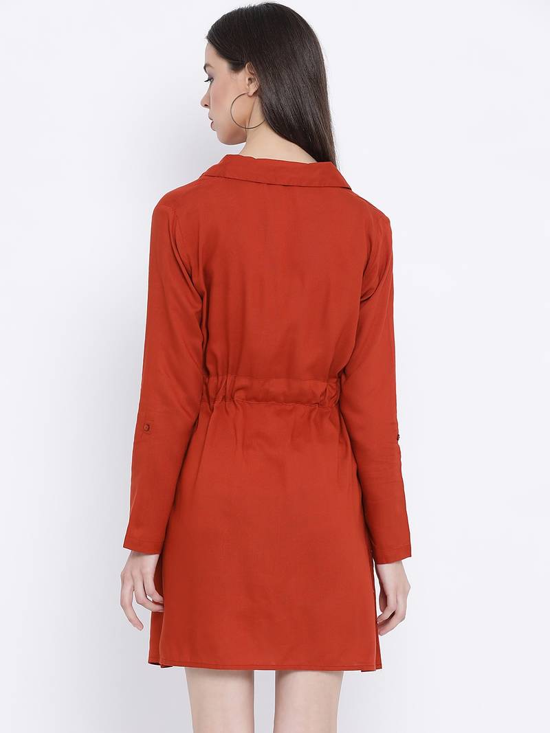 Rust Fashion Break Women Dress