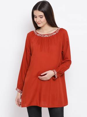 Rust Glorious Maternity Women Top 1