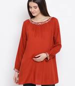 Rust Glorious Maternity Women Top