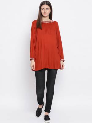 Rust Glorious Maternity Women Top 2