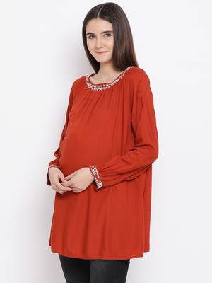 Rust Glorious Maternity Women Top 3