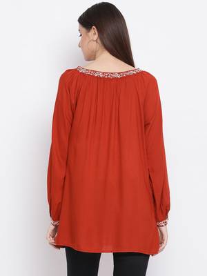 Rust Glorious Maternity Women Top 4