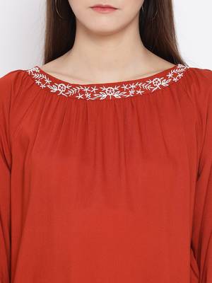 Rust Glorious Maternity Women Top 5