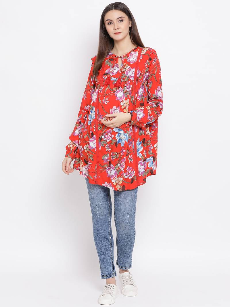 Floral Samantha Maternity Women Top