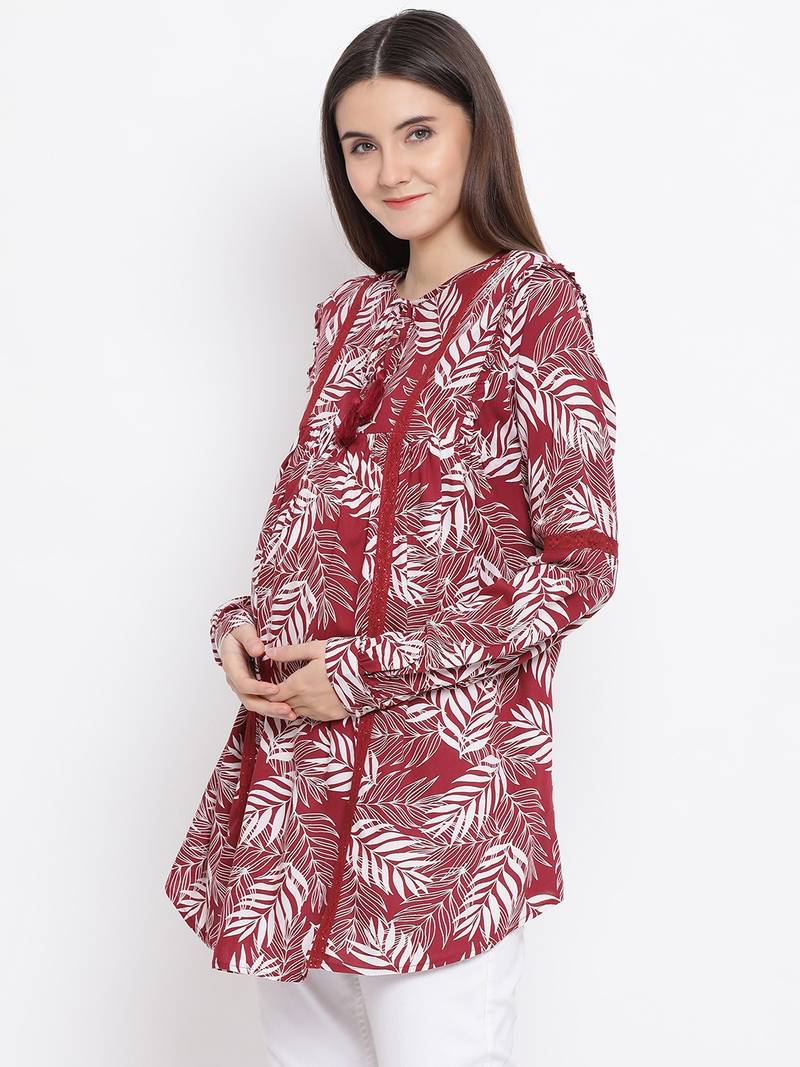 Tropical Tiara Maternity Women Top