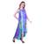 Women's Halter Neck Ruffle Drape Printed Georgette Party/ Evening Dress in Multicolor