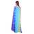 Women's Halter Neck Ruffle Drape Printed Georgette Party/ Evening Dress in Multicolor