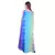 Women's Halter Neck Ruffle Drape Printed Georgette Party/ Evening Dress in Multicolor