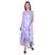 Women's Halter Neck Ruffle Drape Floral Printed Georgette Party/ Evening Dress in Multicolor