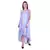 Women's Halter Neck Ruffle Drape Floral Printed Georgette Party/ Evening Dress in Multicolor