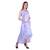 Women's Halter Neck Ruffle Drape Floral Printed Georgette Party/ Evening Dress in Multicolor