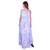 Women's Halter Neck Ruffle Drape Floral Printed Georgette Party/ Evening Dress in Multicolor