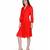 Women's Red Chiiffon Casual Midi Dress