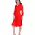 Women's Red Chiiffon Casual Midi Dress