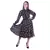 Women's Printed Black Chiiffon Casual Midi Dress