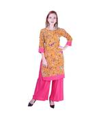 Women's Indian Kurti with Buttoned Placket and Cuff