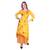 Women's Indian tie n dye Kurti with wooden Button Placket and Cuff