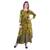 Women's Indian tie n dye Kurti with wooden Button Placket and Cuff
