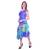 Women's Printed Georgette  Ruffle Party Evening  Dress