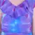 Women's Printed Georgette  Ruffle Party Evening  Dress