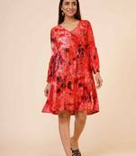 Women's Indian tie n dye Kurti with balloon sleeves