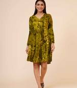 Women's Indian tie n dye Kurti with balloon sleeves