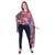 Women's Digital Printed Georgette Party Long Asymmetrical Kimono Sleeves Top with Inner