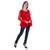Women's Net Party Long Ruffle Sleeves Top