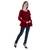 Women's Net Party Long Ruffle Sleeves Top