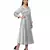 Women's Empire Line with Cuff Satin Wrap Dress Grey
