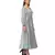 Women's Empire Line with Cuff Satin Wrap Dress Grey