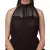Women's Halter Neck Drape Net Party Evening Corset Gown in Black